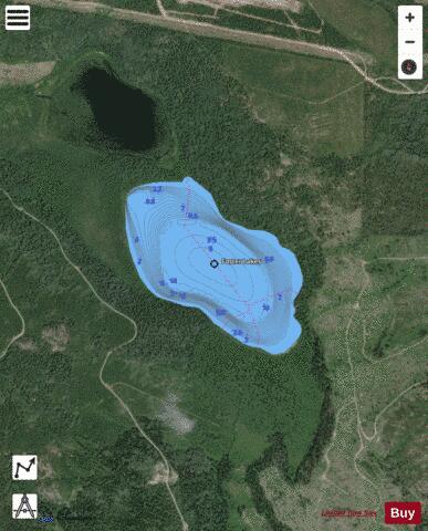Foster Lakes depth contour Map - i-Boating App - Satellite