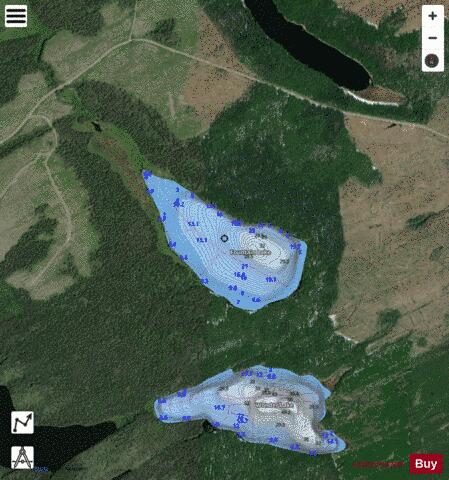 Fountain Lake depth contour Map - i-Boating App - Satellite
