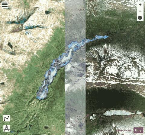 Franks Lake depth contour Map - i-Boating App - Satellite