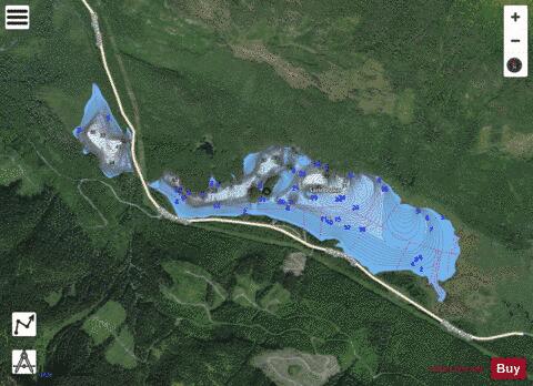 Gainor Lake depth contour Map - i-Boating App - Satellite