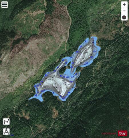 Gannett Lake depth contour Map - i-Boating App - Satellite