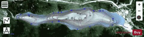 Gavin Lake depth contour Map - i-Boating App - Satellite