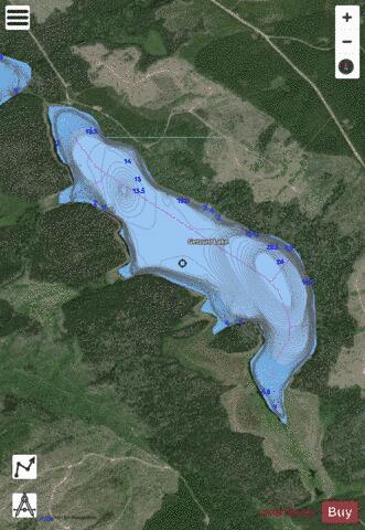 Getzuni Lake depth contour Map - i-Boating App - Satellite