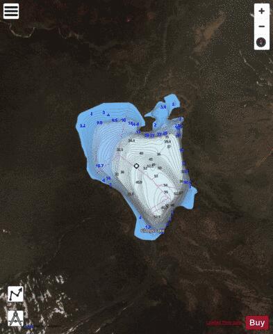 Gladys Lake depth contour Map - i-Boating App - Satellite
