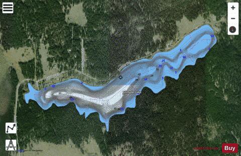 Glimpse Lake depth contour Map - i-Boating App - Satellite