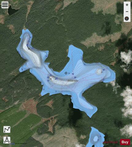 Gluten Lake depth contour Map - i-Boating App - Satellite