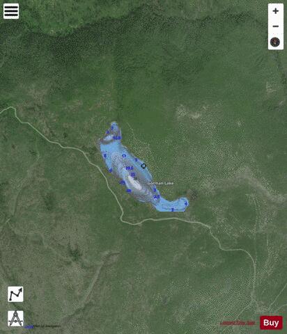 Gorman Lake depth contour Map - i-Boating App - Satellite