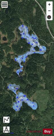 Graffunder Lakes depth contour Map - i-Boating App - Satellite