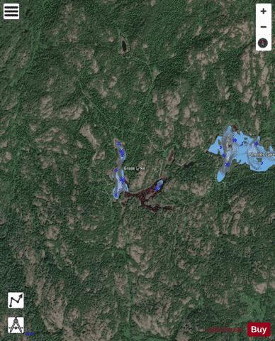 Grass Lake depth contour Map - i-Boating App - Satellite
