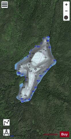 Grayling Lake depth contour Map - i-Boating App - Satellite