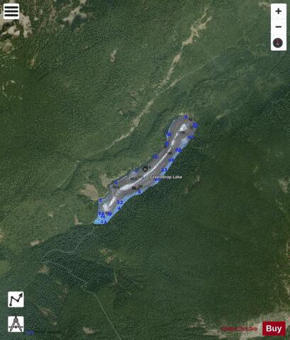 Greendrop Lake depth contour Map - i-Boating App - Satellite
