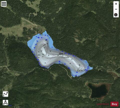 Guess Lake depth contour Map - i-Boating App - Satellite