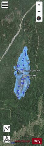 Gwyneth Lake depth contour Map - i-Boating App - Satellite