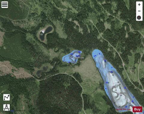 Hadlow Lake depth contour Map - i-Boating App - Satellite
