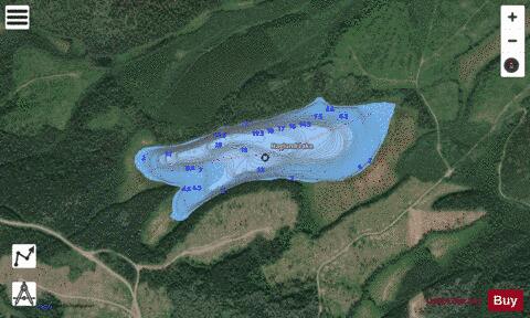 Haglund Lake depth contour Map - i-Boating App - Satellite