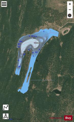 Hahas Lake depth contour Map - i-Boating App - Satellite