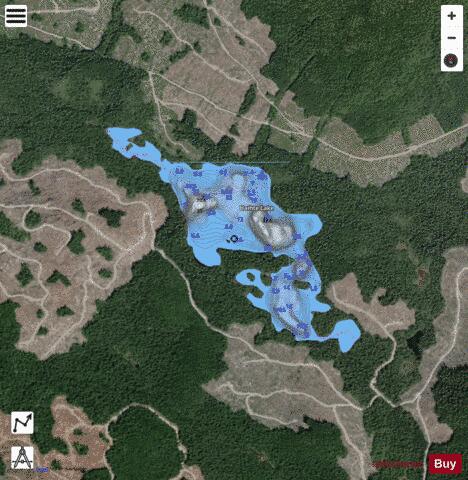 Haihte Lake depth contour Map - i-Boating App - Satellite