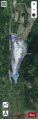 Hallamore Lake depth contour Map - i-Boating App - Satellite