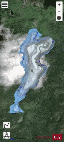 Haney Lake depth contour Map - i-Boating App - Satellite