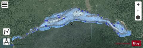 Hannah Lake depth contour Map - i-Boating App - Satellite