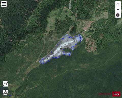 Harper Lake depth contour Map - i-Boating App - Satellite