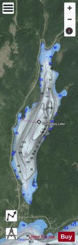 Hathaway Lake depth contour Map - i-Boating App - Satellite