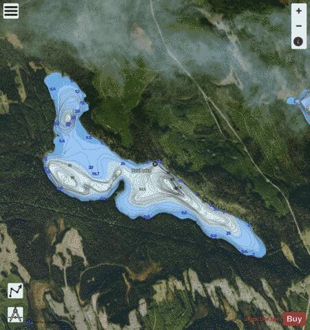 Haul Lake depth contour Map - i-Boating App - Satellite