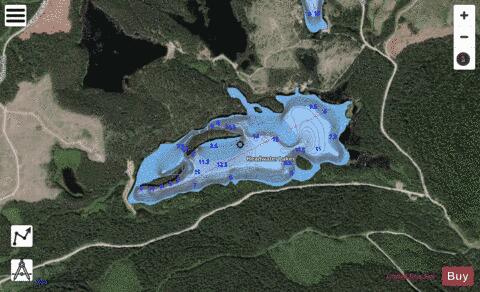 Headwaters #1 Lake depth contour Map - i-Boating App - Satellite