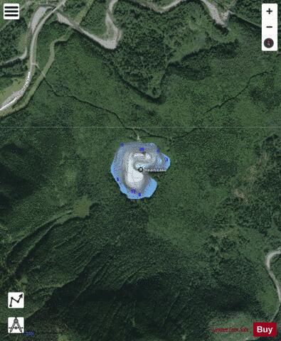 Heart Lake depth contour Map - i-Boating App - Satellite