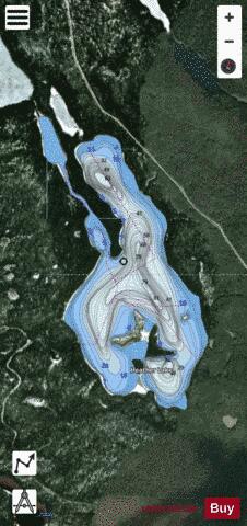 Heather Lake depth contour Map - i-Boating App - Satellite
