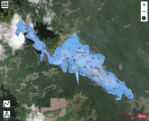 Helena Lake depth contour Map - i-Boating App - Satellite