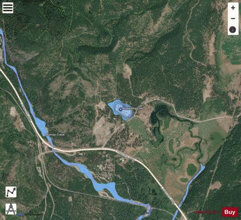 Hiawatha Lake depth contour Map - i-Boating App - Satellite