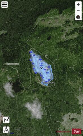 Holyoak Lake depth contour Map - i-Boating App - Satellite