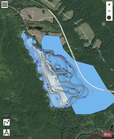 Hoomak Lake depth contour Map - i-Boating App - Satellite