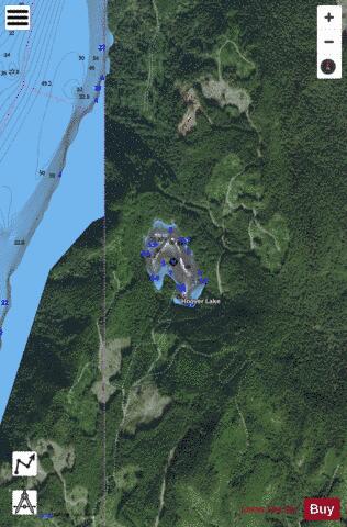 Hoover Lake depth contour Map - i-Boating App - Satellite