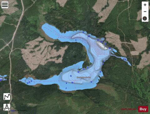 Horseshoe Lake A depth contour Map - i-Boating App - Satellite