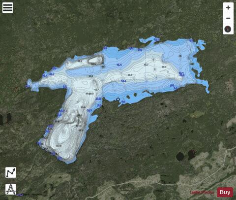 Hotnarko Lake depth contour Map - i-Boating App - Satellite