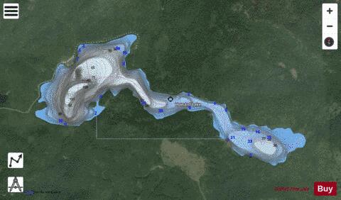 Howard Lake depth contour Map - i-Boating App - Satellite