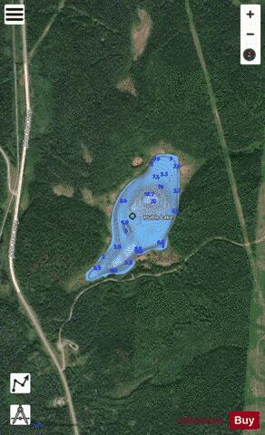 Huble Lake depth contour Map - i-Boating App - Satellite