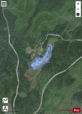 Hutda Lake depth contour Map - i-Boating App - Satellite
