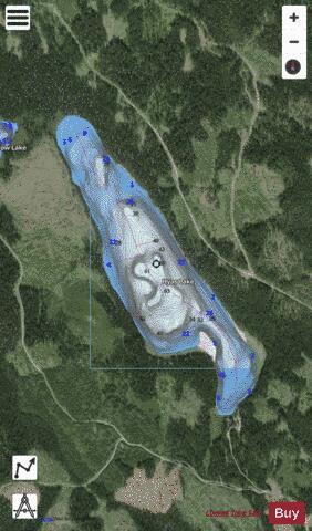 Hyas Lake depth contour Map - i-Boating App - Satellite
