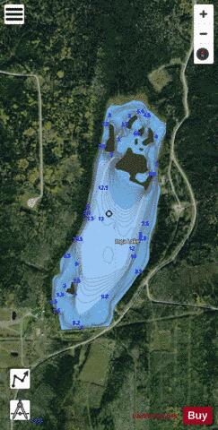 Inga Lake depth contour Map - i-Boating App - Satellite