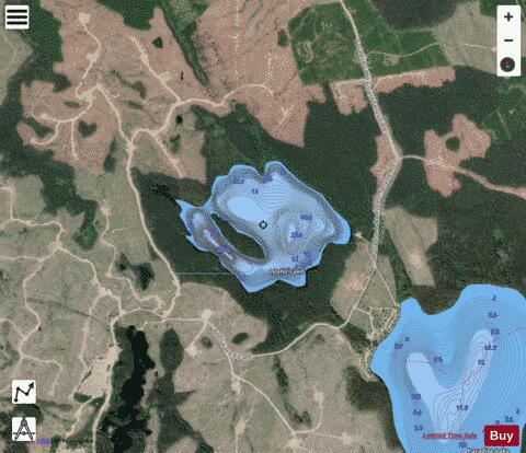 Island Lake depth contour Map - i-Boating App - Satellite