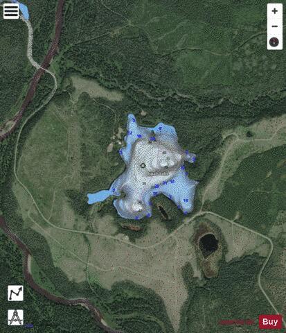 Ispah Lake depth contour Map - i-Boating App - Satellite