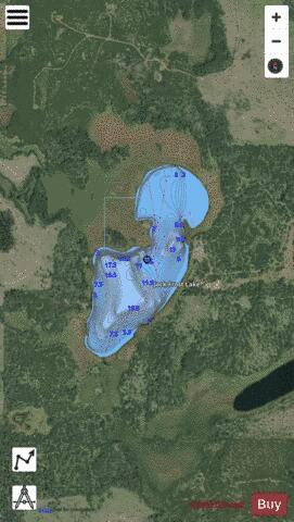 Jack Frost Lake depth contour Map - i-Boating App - Satellite