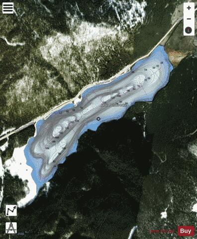 Jack Of Clubs Lake depth contour Map - i-Boating App - Satellite