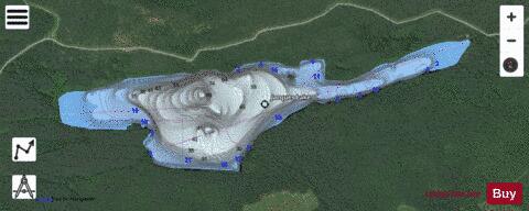 Jacques Lake depth contour Map - i-Boating App - Satellite