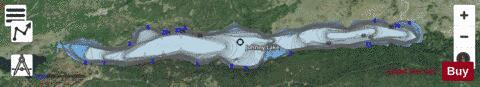 Johnny Lake depth contour Map - i-Boating App - Satellite