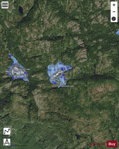 Johnston Lake depth contour Map - i-Boating App - Satellite