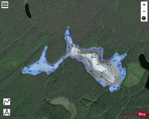 Kaminski Lake depth contour Map - i-Boating App - Satellite